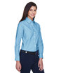 Harriton Ladies' Long-Sleeve Oxford with Stain-Release LIGHT BLUE ModelQrt