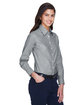 Harriton Ladies' Long-Sleeve Oxford with Stain-Release OXFORD GREY ModelQrt