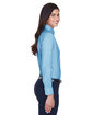 Harriton Ladies' Long-Sleeve Oxford with Stain-Release LIGHT BLUE ModelSide