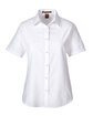 Harriton Ladies' Paradise Short-Sleeve Performance Shirt WHITE OFFront