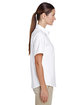 Harriton Ladies' Paradise Short-Sleeve Performance Shirt WHITE ModelSide