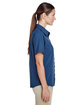 Harriton Ladies' Paradise Short-Sleeve Performance Shirt POOL BLUE ModelSide