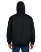 Harriton Unisex ClimaBloc Heavyweight Hooded Full-Zip Jacket BLACK ModelBack