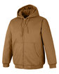 Harriton Unisex ClimaBloc Heavyweight Hooded Full-Zip Jacket DUCK BROWN OFQrt
