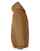 Harriton Unisex ClimaBloc Heavyweight Hooded Full-Zip Jacket DUCK BROWN OFSide
