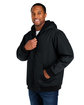 Harriton Unisex ClimaBloc Heavyweight Hooded Full-Zip Jacket BLACK ModelQrt