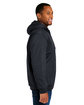 Harriton Men's Tall ClimaBloc Heavyweight Hooded Full-Zip Jacket DARK CHARCOAL ModelSide