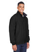 Harriton Adult Fleece-Lined Nylon Jacket BLACK/ BLACK ModelQrt