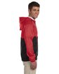 Harriton Adult Packable Nylon Jacket RED/ BLACK ModelSide