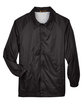 Harriton Adult Nylon Staff Jacket BLACK FlatFront