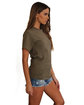 Next Level Unisex Ideal Heavyweight Cotton Crewneck T-Shirt MILITARY GREEN ModelSide