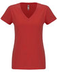 Next Level Ladies' Sueded V-Neck T-Shirt RED OFFront