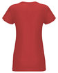 Next Level Ladies' Sueded V-Neck T-Shirt RED OFBack