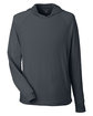 North End Unisex JAQ Stretch Performance Hooded T-Shirt CARBON OFFront