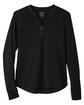 North End Ladies' Jaq Snap-Up Stretch Performance Pullover BLACK FlatFront