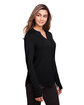 North End Ladies' Jaq Snap-Up Stretch Performance Pullover BLACK ModelQrt