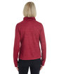 North End Ladies' Amplify Mélange Fleece Jacket OLYM RED/ CRBN ModelBack