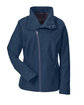 North End Ladies' Edge Soft Shell Jacket with Convertible Collar NAVY OFFront