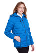North End Ladies' Loft Puffer Jacket OLYM BLU/ CRBN ModelQrt