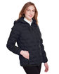 North End Ladies' Loft Puffer Jacket BLACK/ CARBON ModelQrt