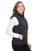 North End Ladies' Loft Pioneer Hybrid Vest CRBN/ BLK H/ BLK ModelQrt