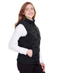 North End Ladies' Loft Pioneer Hybrid Vest BLK/ BLK/ CARBN ModelQrt