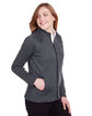 North End Ladies Flux 2.0 Full-Zip Jacket CARBON HTHR/ BLK ModelQrt