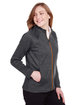 North End Ladies Flux 2.0 Full-Zip Jacket BLK HTH/ OR SODA ModelQrt