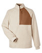 North End Men's Aura Sweater Fleece Quarter-Zip OATML HTHR/ TEAK OFFront