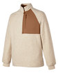 North End Men's Aura Sweater Fleece Quarter-Zip OATML HTHR/ TEAK OFQrt