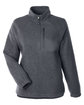 North End Ladies' Aura Sweater Fleece Quarter-Zip CARBON/ CARBON OFFront