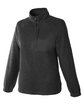 North End Ladies' Aura Sweater Fleece Quarter-Zip BLACK/ BLACK OFQrt