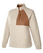 North End Ladies' Aura Sweater Fleece Quarter-Zip OATML HTHR/ TEAK OFQrt