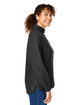 North End Ladies' Aura Sweater Fleece Quarter-Zip BLACK/ BLACK ModelSide