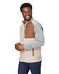 North End Men's Aura Sweater Fleece Vest OATML HTHR/ TEAK ModelQrt