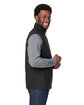 North End Men's Aura Sweater Fleece Vest BLACK/ BLACK ModelSide