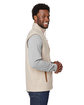 North End Men's Aura Sweater Fleece Vest OATML HTHR/ TEAK ModelSide