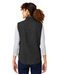 North End Ladies' Aura Sweater Fleece Vest BLACK/ BLACK ModelBack