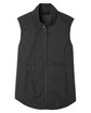 North End Ladies' Aura Sweater Fleece Vest BLACK/ BLACK FlatFront