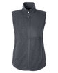 North End Ladies' Aura Sweater Fleece Vest CARBON/ CARBON OFFront