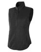 North End Ladies' Aura Sweater Fleece Vest BLACK/ BLACK OFQrt
