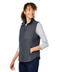 North End Ladies' Aura Sweater Fleece Vest CARBON/ CARBON ModelQrt
