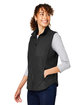 North End Ladies' Aura Sweater Fleece Vest BLACK/ BLACK ModelQrt