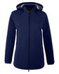 North End Ladies' City Hybrid Soft Shell Hooded Jacket CLASSIC NAVY OFFront