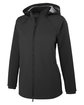 North End Ladies' City Hybrid Soft Shell Hooded Jacket BLACK OFQrt