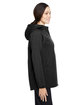 North End Ladies' City Hybrid Soft Shell Hooded Jacket BLACK ModelSide