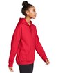 Gildan Adult Softstyle® Fleece Pullover Hooded Sweatshirt RED ModelSide