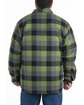 Berne Men's Timber Flannel Shirt Jacket PLAID GREEN ModelBack