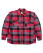 Berne Men's Timber Flannel Shirt Jacket PLAID RED SLATE FlatFront