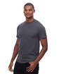 Threadfast Epic Unisex CVC T-Shirt HEATHER DRK GREY ModelQrt